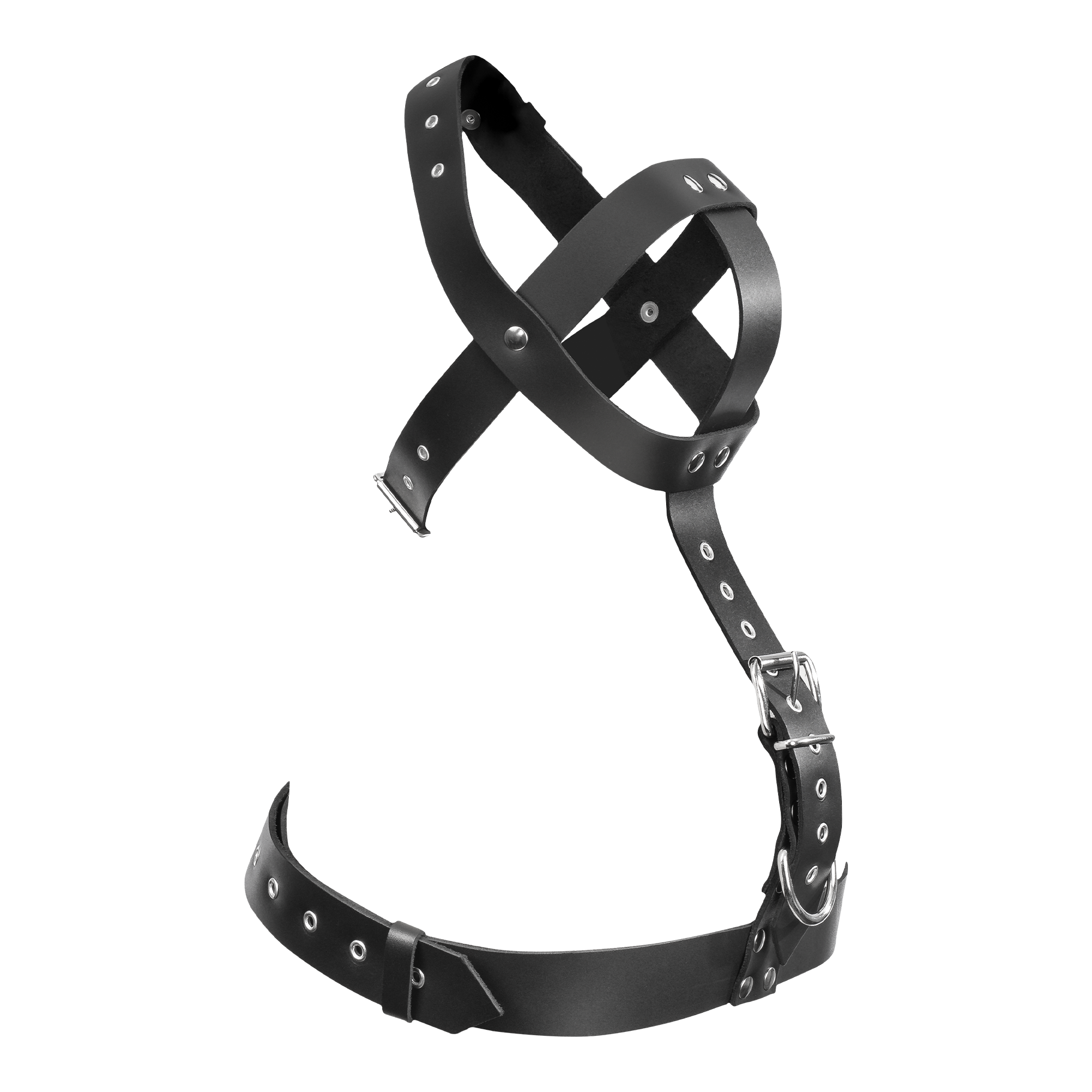 Rimba Bondage Play - Leder-Fixierharness - Schwarz