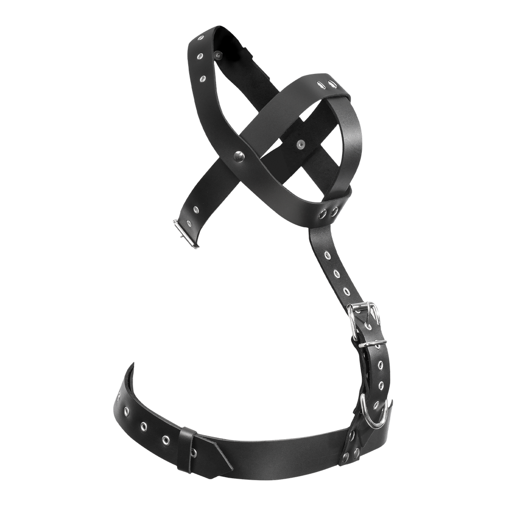 Rimba Bondage Play - Leder-Fixierharness - Schwarz