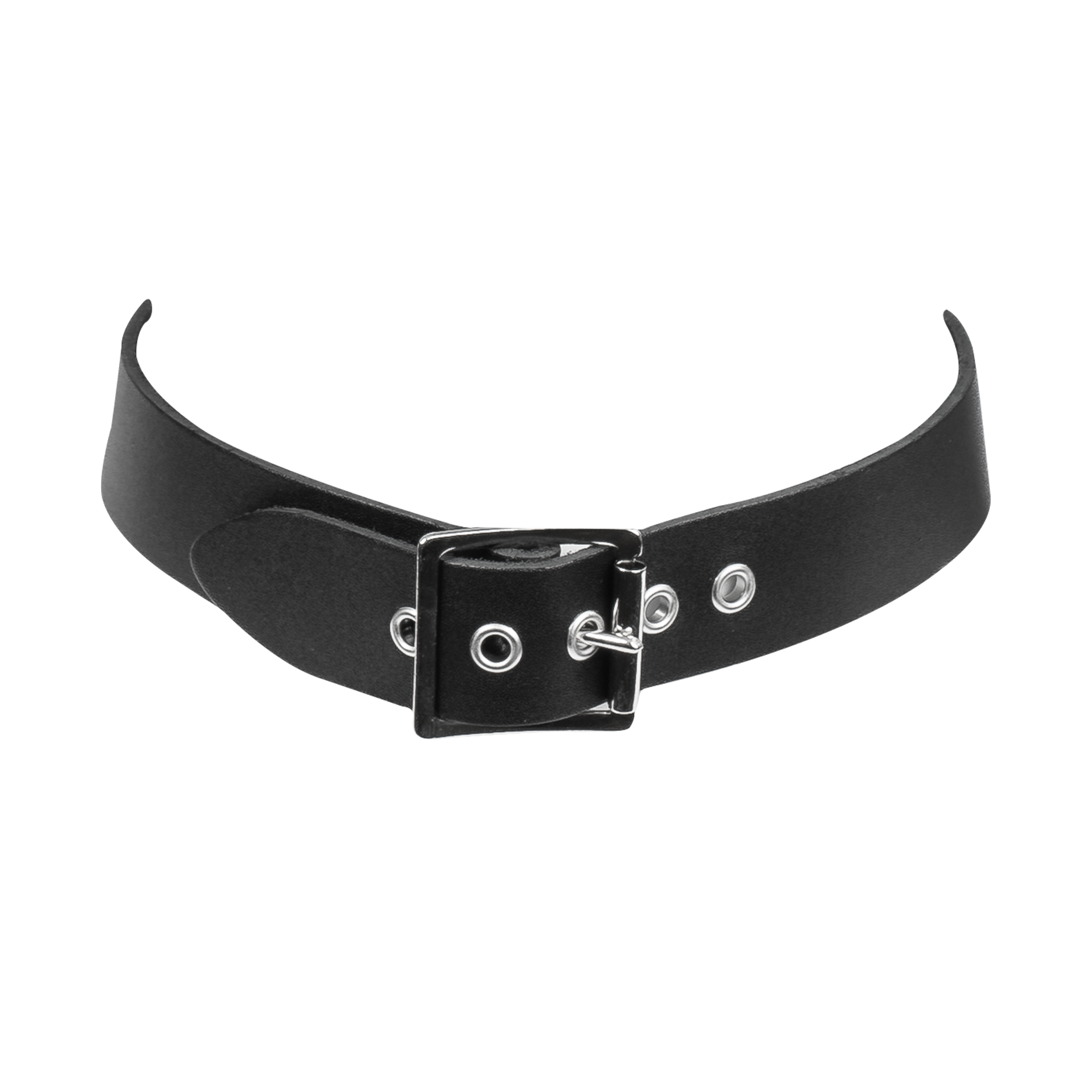 Rimba Bondage Play – Leder-Kopfharnisch mit Nasenhaken – Schwarz