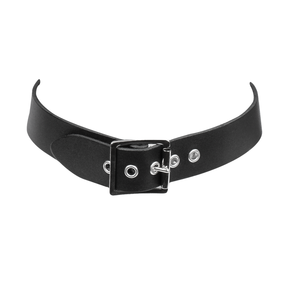 Rimba Bondage Play – Leder-Kopfharnisch mit Nasenhaken – Schwarz