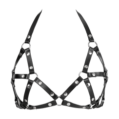 3: Rimba Bondage Play - Leather Chest Harness - Black