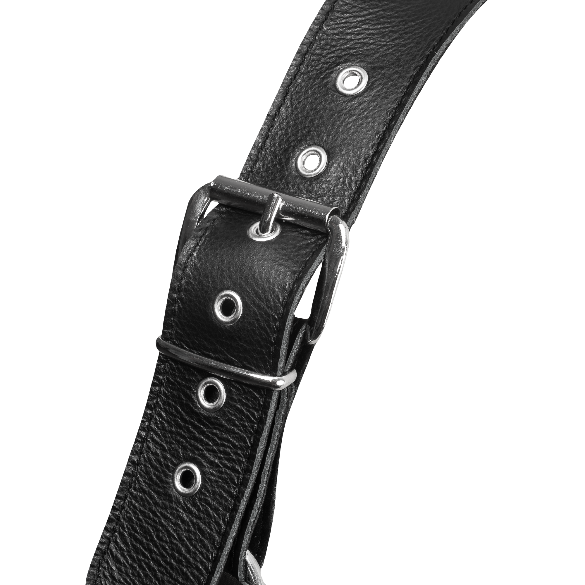 Rimba Bondage Play – Luxus-Brustharness aus Leder mit Taschen – Schwarz