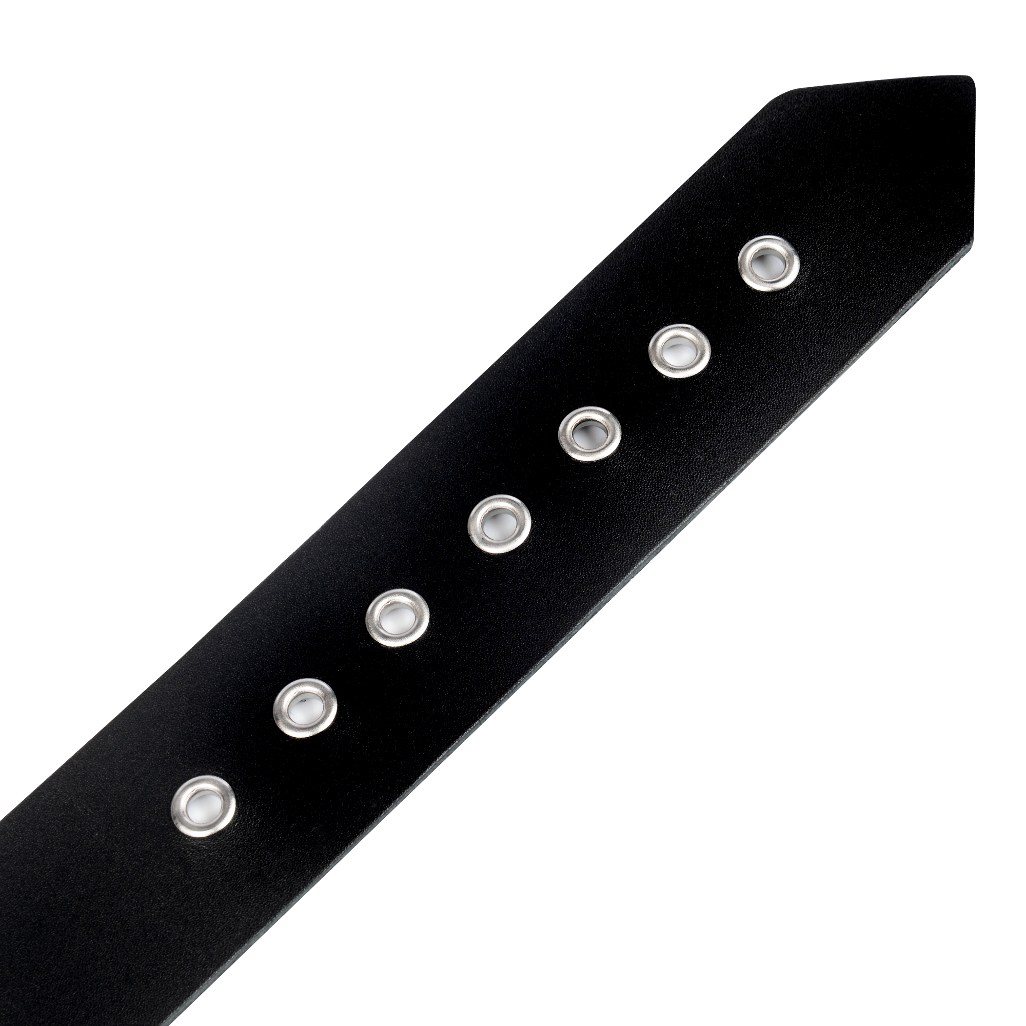 Rimba Bondage Play – Lederhalsband mit Metallschnalle – Schwarz