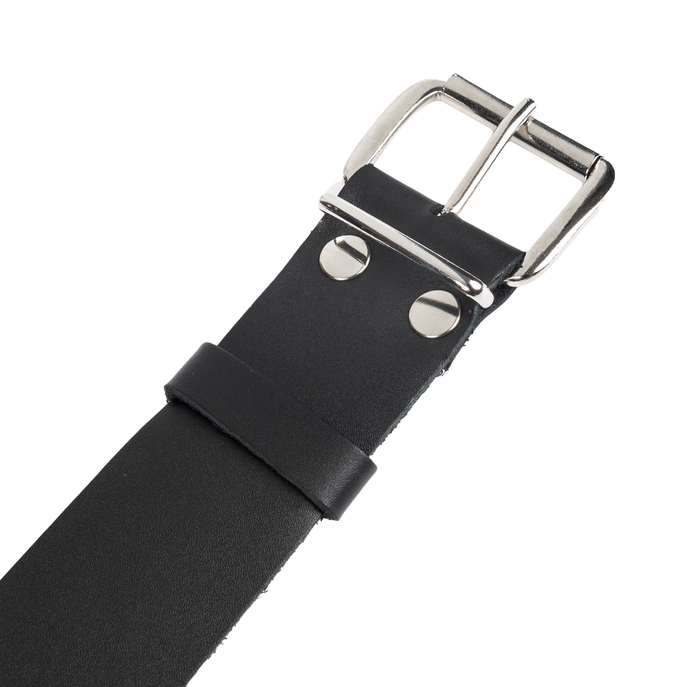 6: Rimba Bondage Play – Lederhalsband mit Metallschnalle – Schwarz