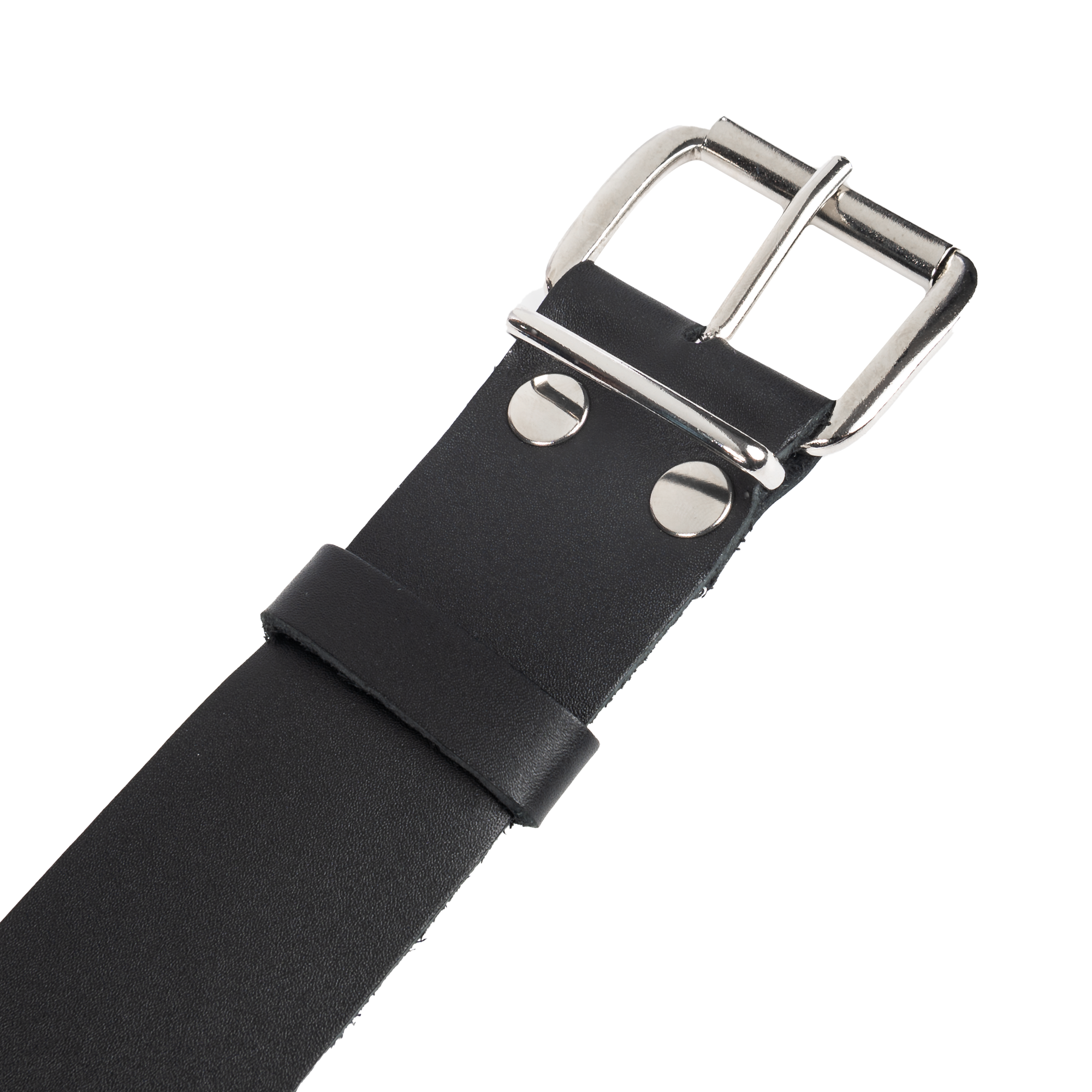 Rimba Bondage Play – Lederhalsband mit Metallschnalle – Schwarz