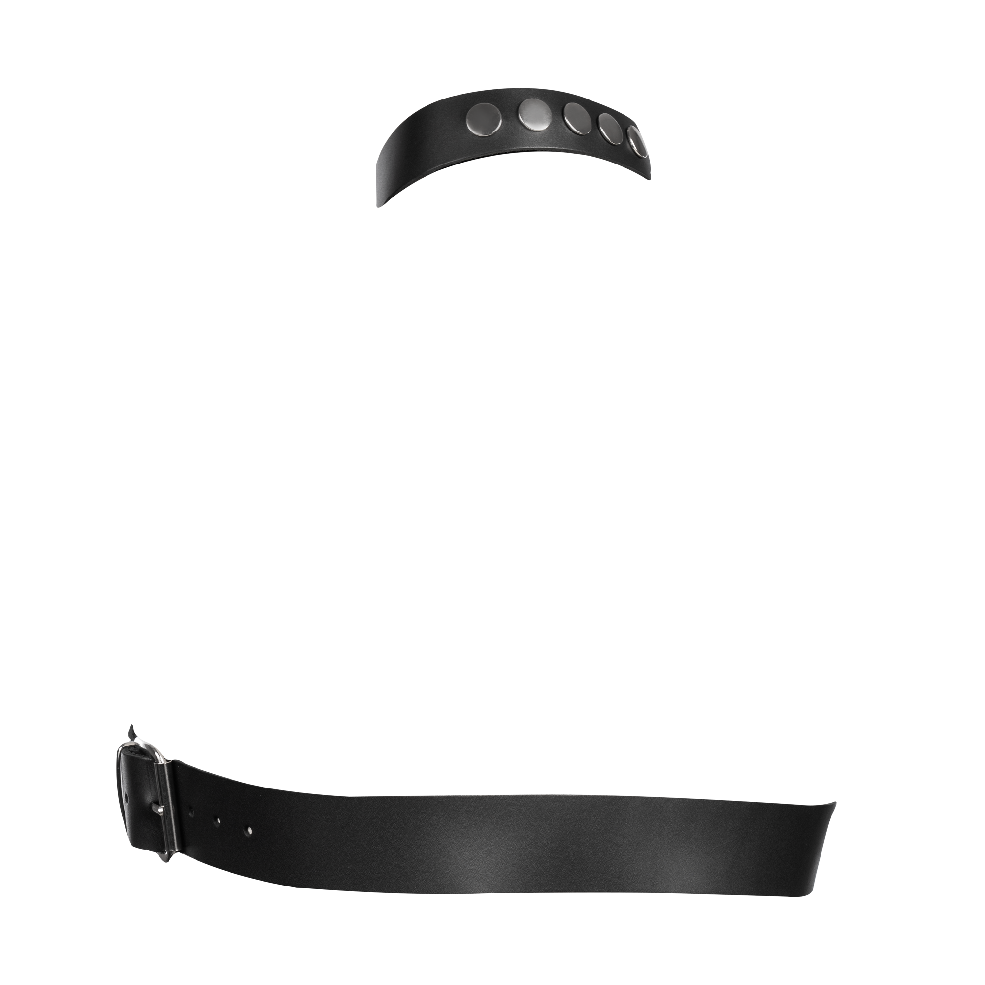 6: Rimba Bondage Play – Leder-Brustharness mit Halsband – Schwarz