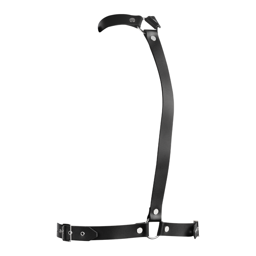 Rimba Bondage Play – Leder-Bondage-Brustharnisch – Schwarz