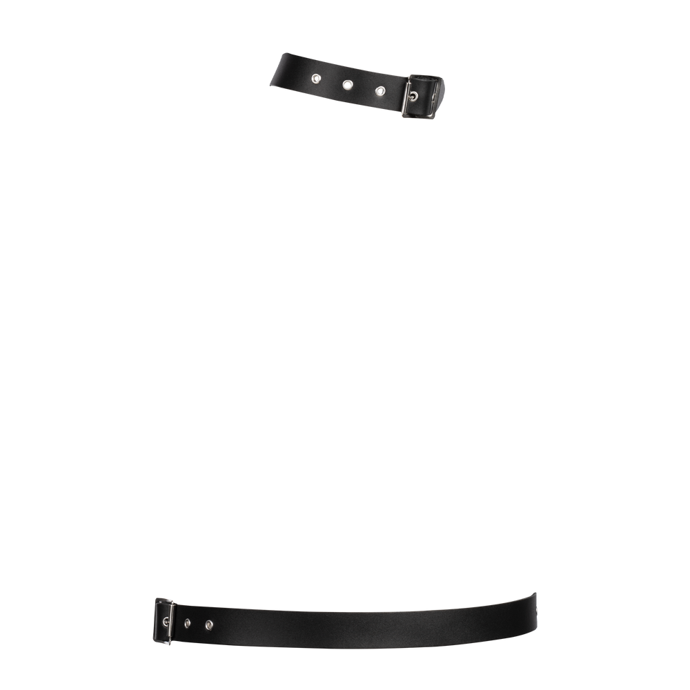 Rimba Bondage Play – Leder-Bondage-Brustharnisch – Schwarz