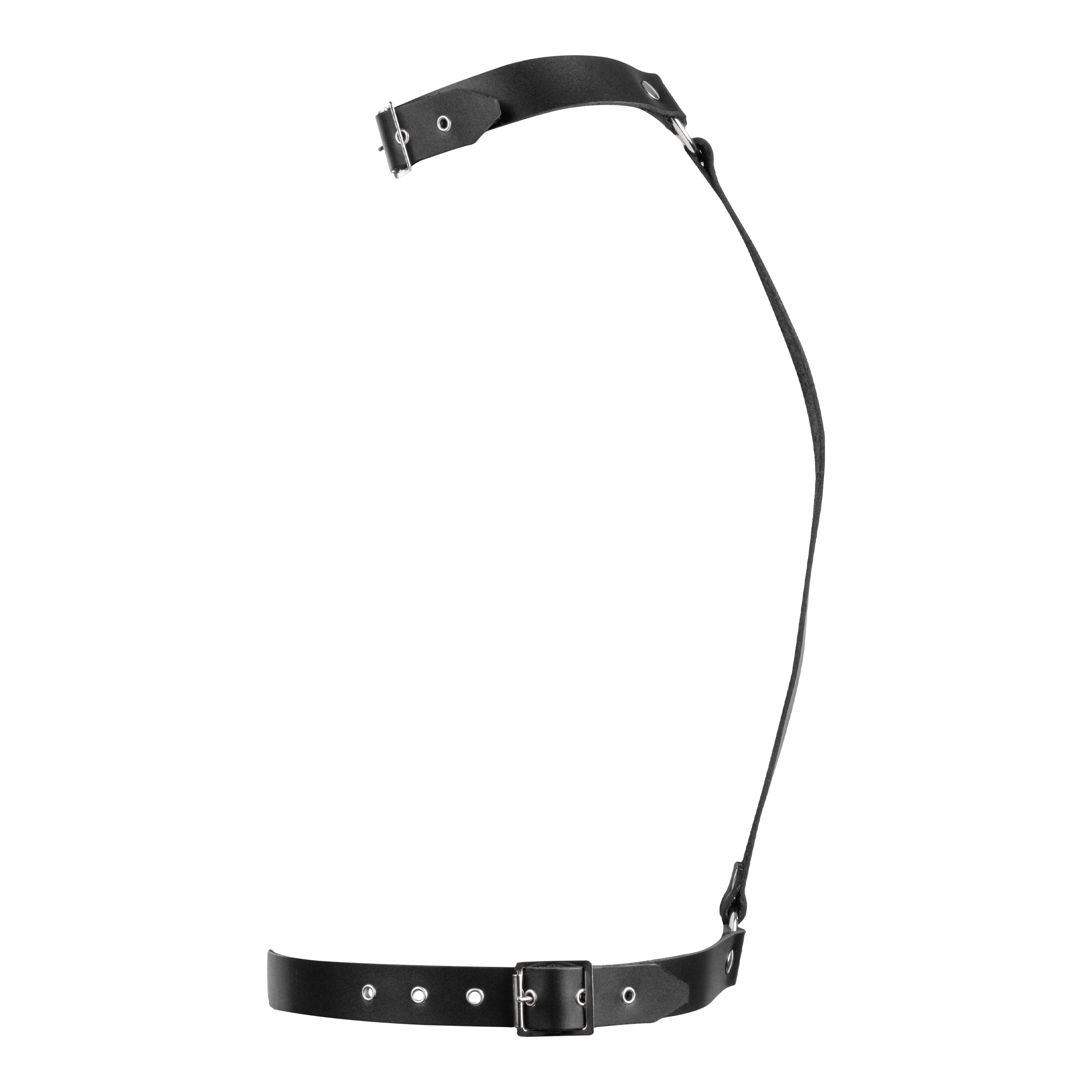 Rimba Bondage Play – Leder-Bondage-Brustharnisch – Schwarz