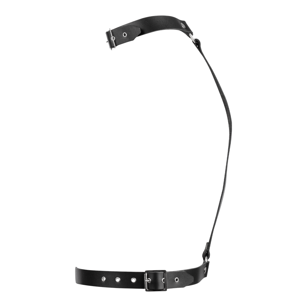 Rimba Bondage Play – Leder-Bondage-Brustharnisch – Schwarz