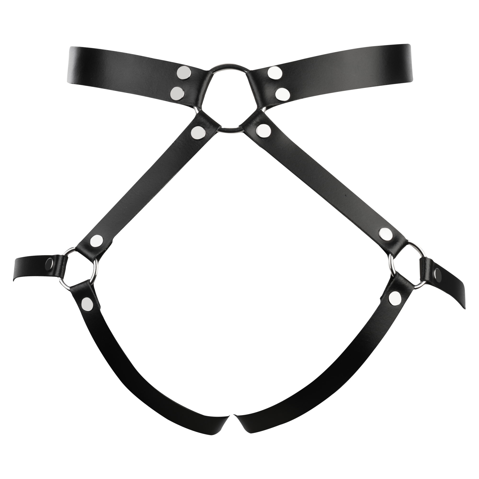 7: Rimba Bondage Play – Bondage-Harness aus Leder – Schwarz