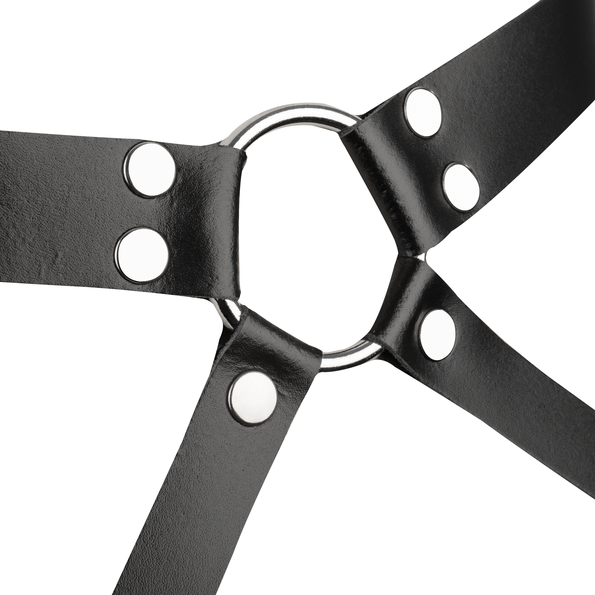 Rimba Bondage Play – Bondage-Harness aus Leder – Schwarz