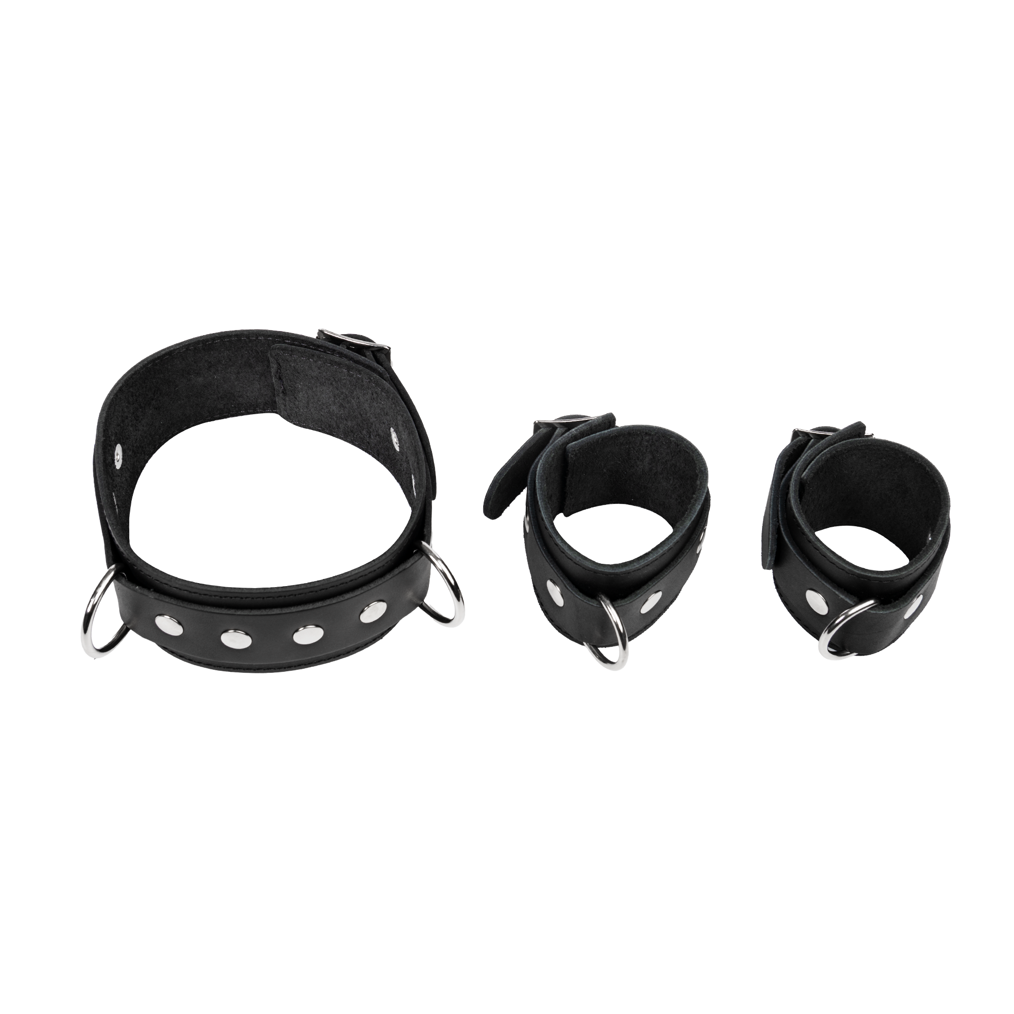 5: Rimba Bondage Play – Verstellbare Spreizstange mit Hals- und Handfesseln – Schwarz & Silber