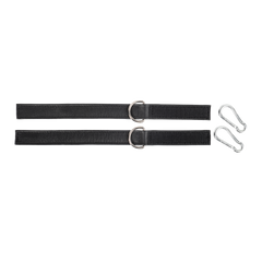 Rimba Bondage Play – Lederfesseln mit Klettverschluss – Schwarz