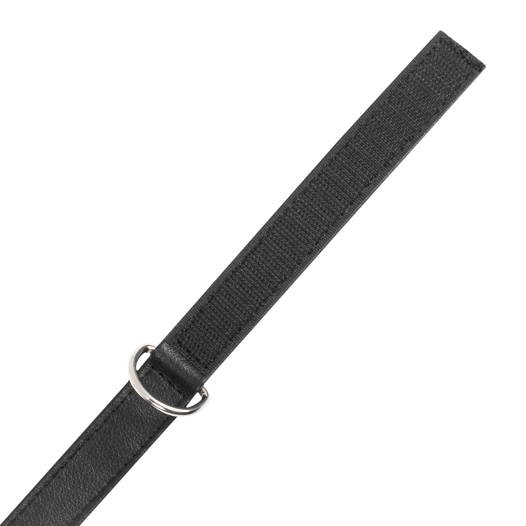 3: Rimba Bondage Play – Lederhalsband mit Klettverschluss – Schwarz
