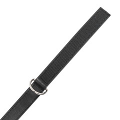 Rimba Bondage Play – Lederhalsband mit Klettverschluss – Schwarz