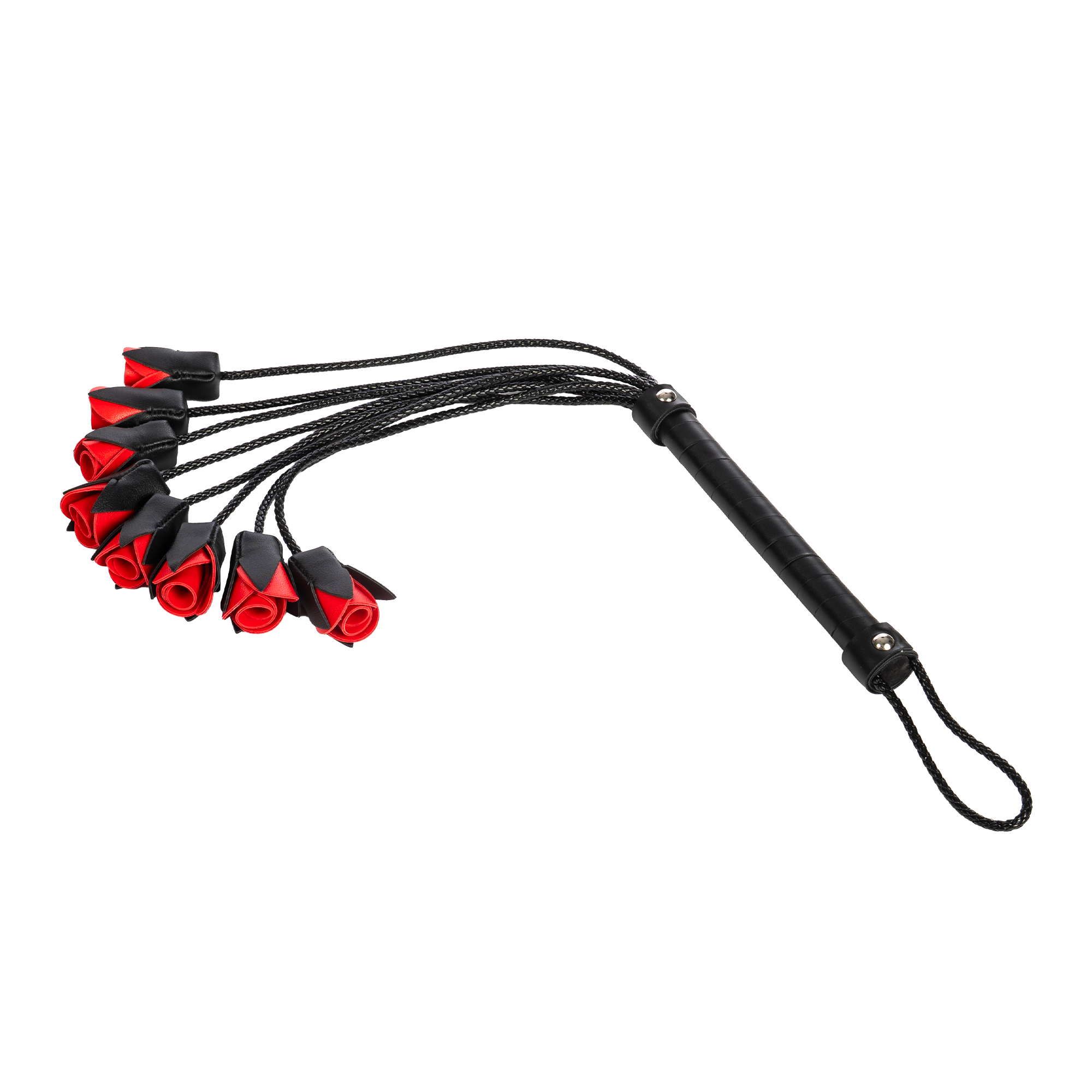 4: Rimba Bondage Play – Rosenpeitsche – Schwarz & Rot