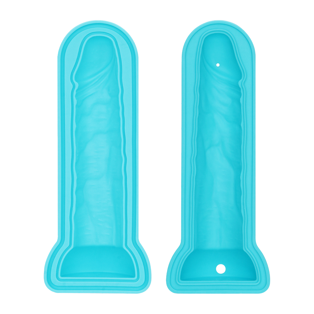 LoveToy – Silikon-Eiswürfelform – Realistischer Penis – Blau