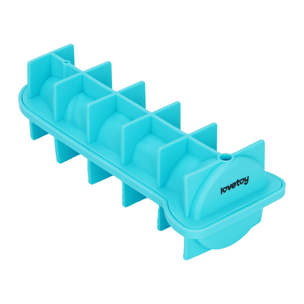 LoveToy – Silikon-Eiswürfelform – Realistischer Penis – Blau