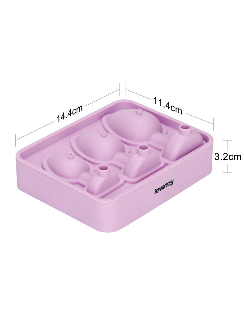 LoveToy - Silikon-Eiswürfelform - Analplug - Pink