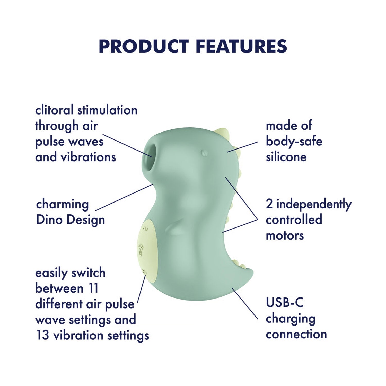 Satisfyer - Din-OOOH - Air Pulse Vibrator - Grün