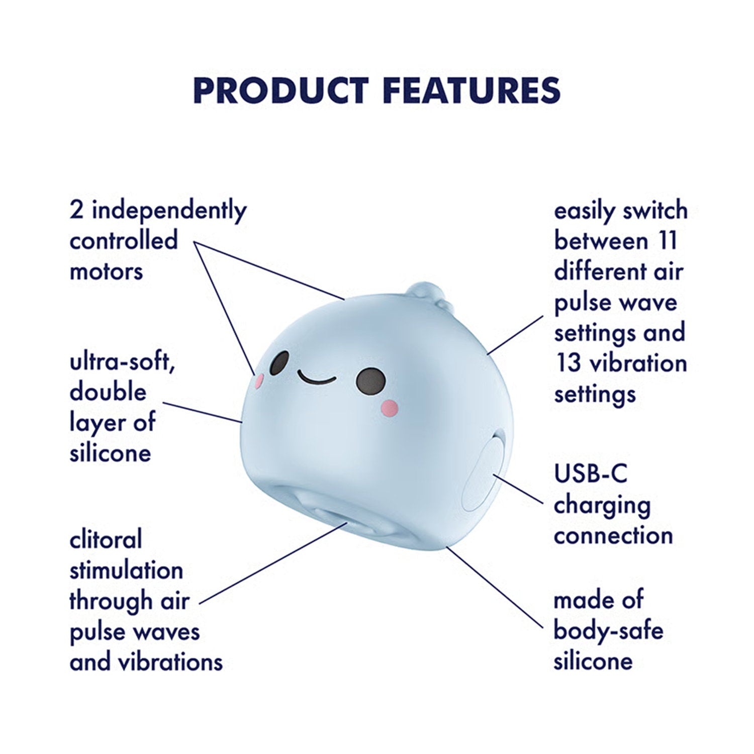 Satisfyer – Mochi – Luftimpuls-Vibration – Frostblau