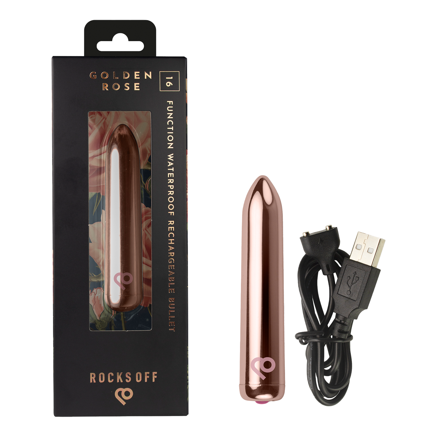 11: Rocks-Off – Wiederaufladbarer Bullet-Vibrator – Golden Rose