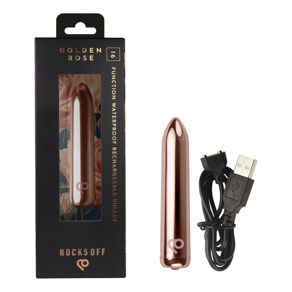 11: Rocks-Off – Wiederaufladbarer Bullet-Vibrator – Golden Rose