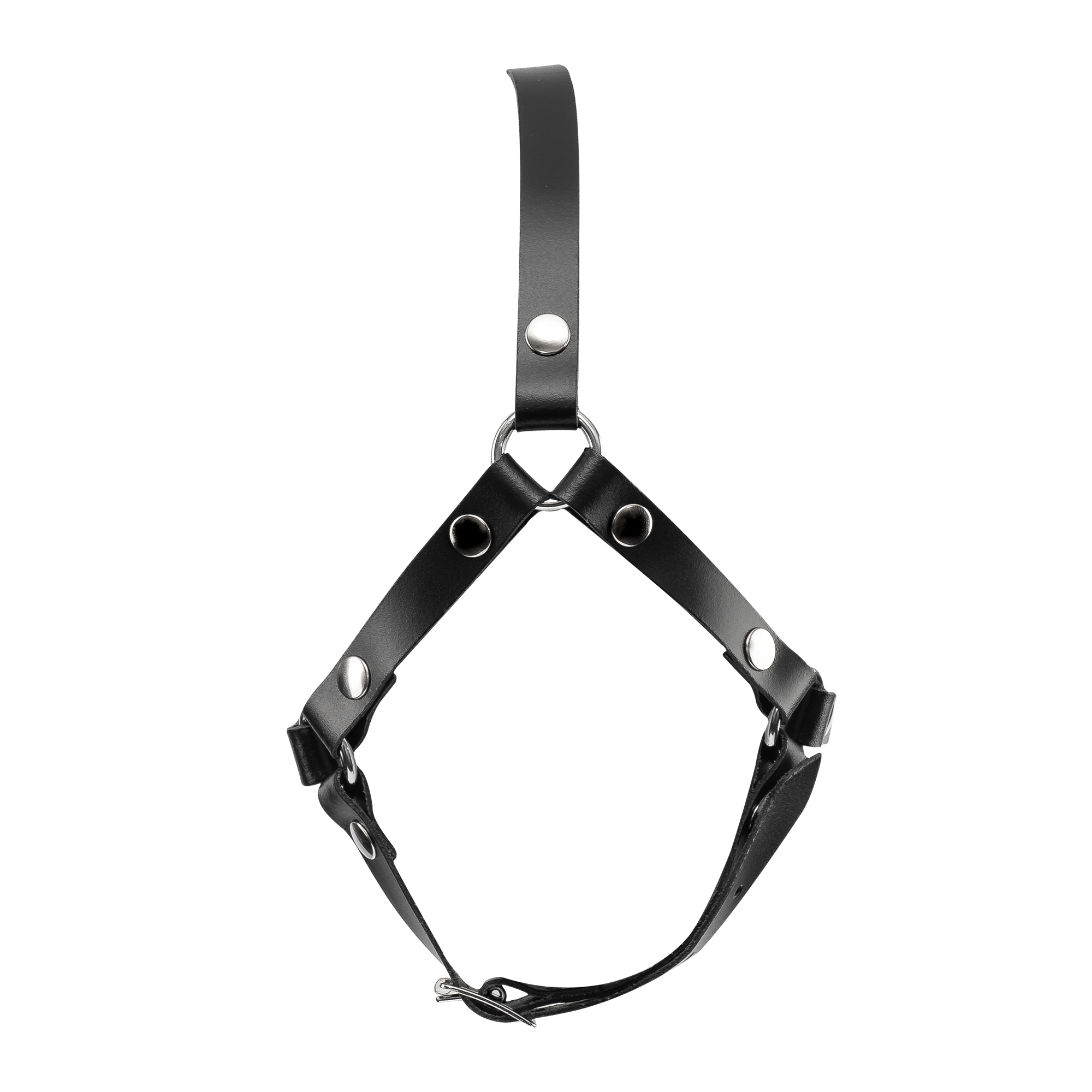 Rimba Bondage Play – Leder-Kopfharnisch – Schwarz
