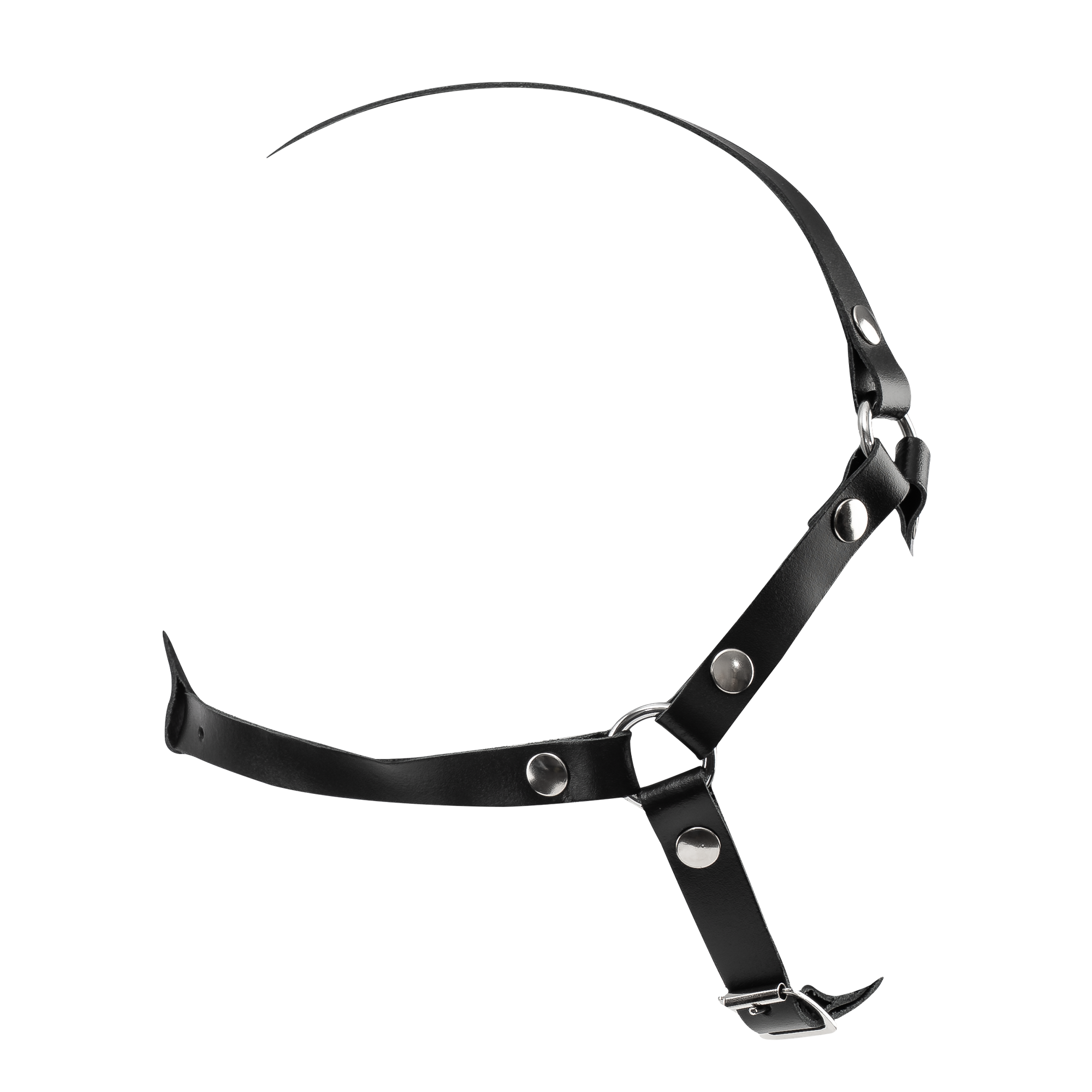 Rimba Bondage Play – Leder-Kopfharnisch – Schwarz