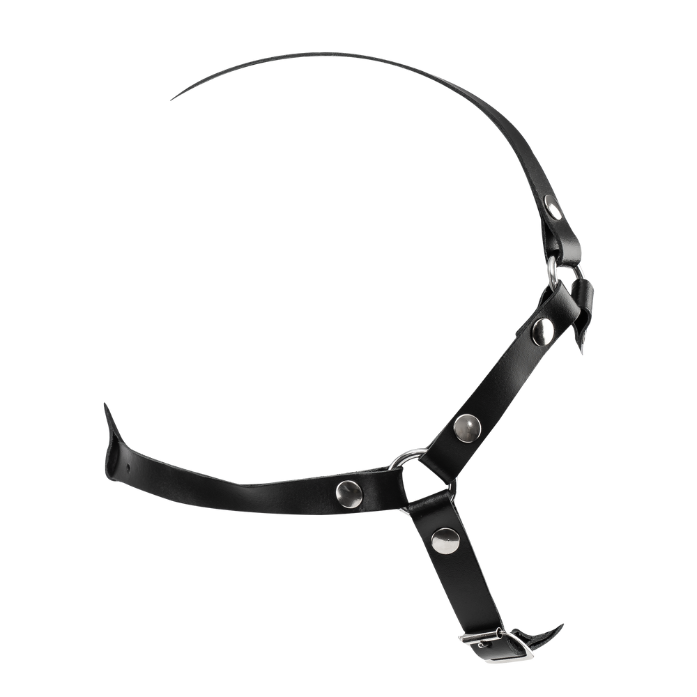 Rimba Bondage Play – Leder-Kopfharnisch – Schwarz
