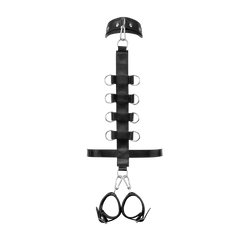Rimba Bondage Play – Bondage-Set mit Hals- und Armmanschetten – Schwarz