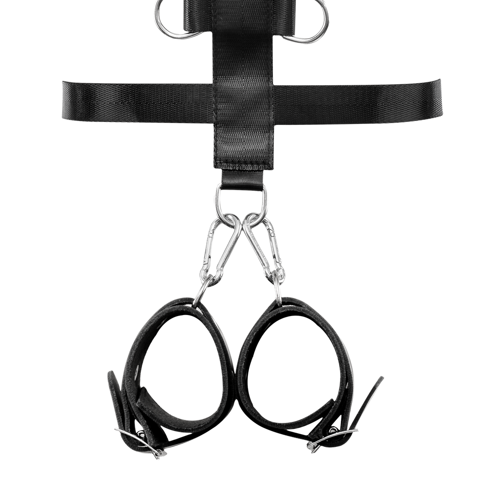 7: Rimba Bondage Play – Bondage-Set mit Hals- und Armmanschetten – Schwarz