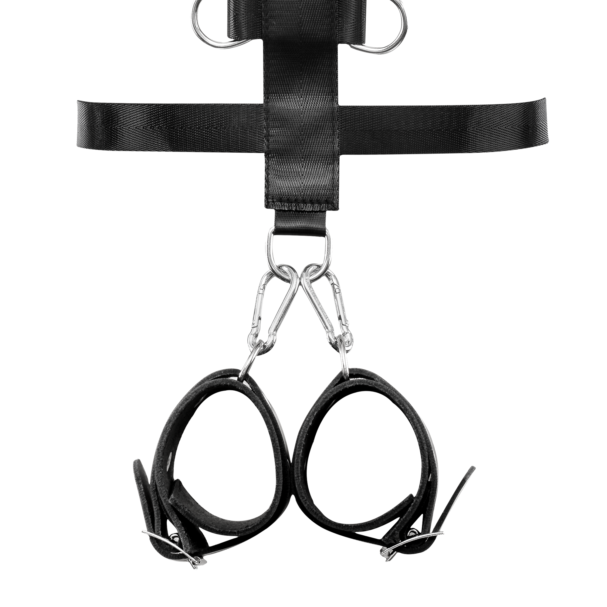 Rimba Bondage Play – Bondage-Set mit Hals- und Armmanschetten – Schwarz