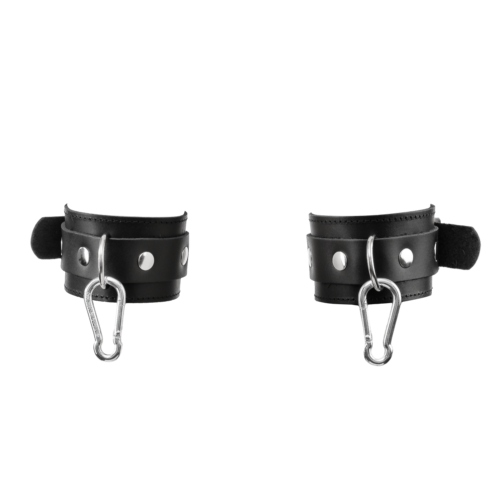 8: Rimba Bondage Play – Luxus-Leder-Bondage-Harness mit Fesseln – Schwarz