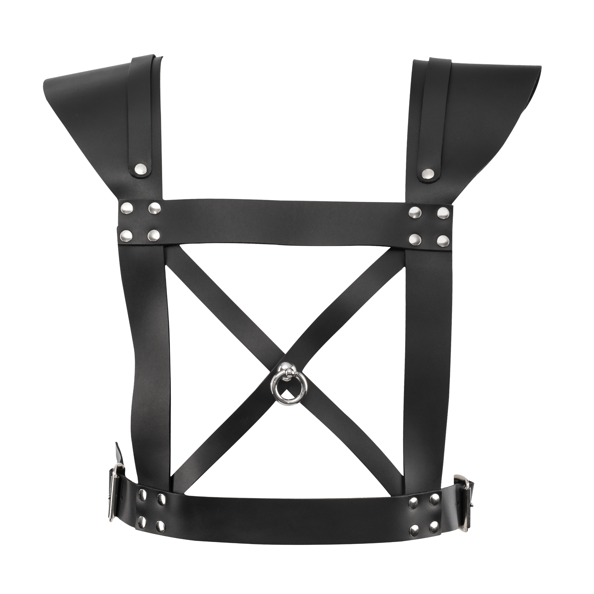 3: Rimba Bondage Play – Leder-Brustharness – Schwarz