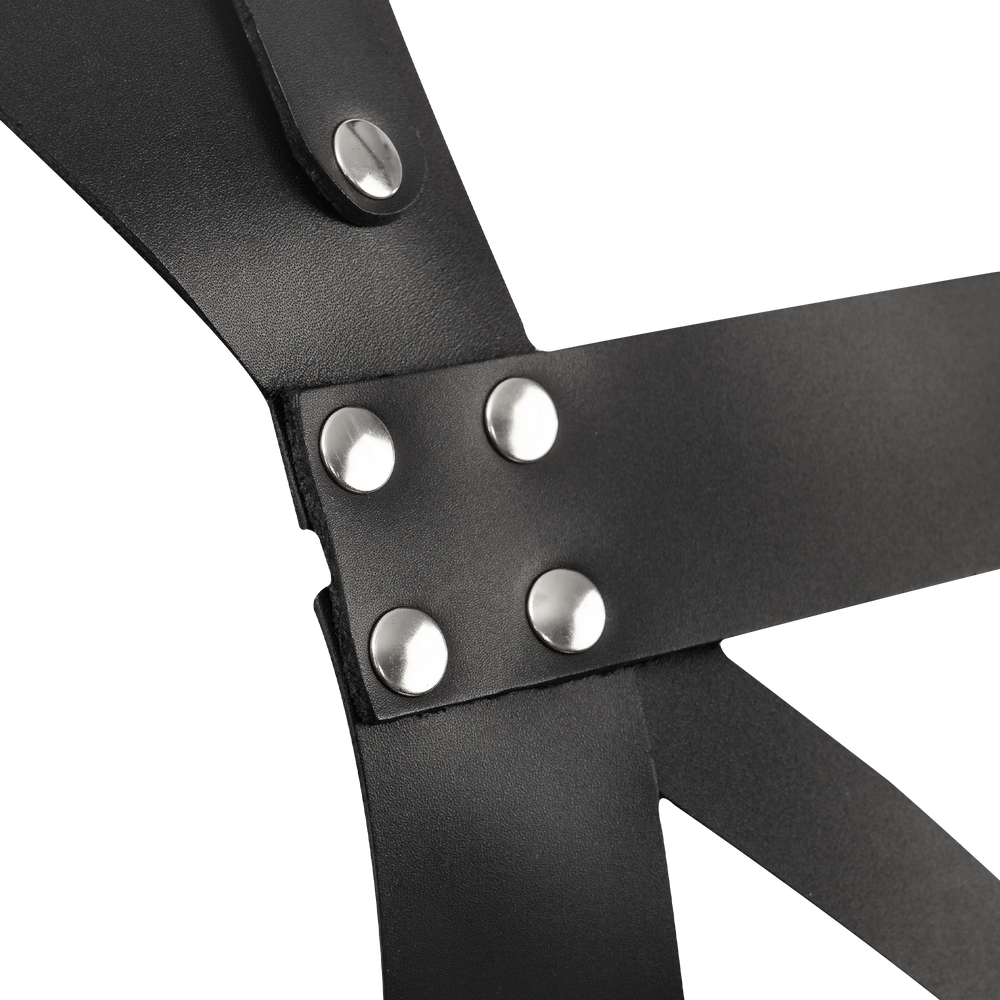 7: Rimba Bondage Play – Leder-Brustharness – Schwarz