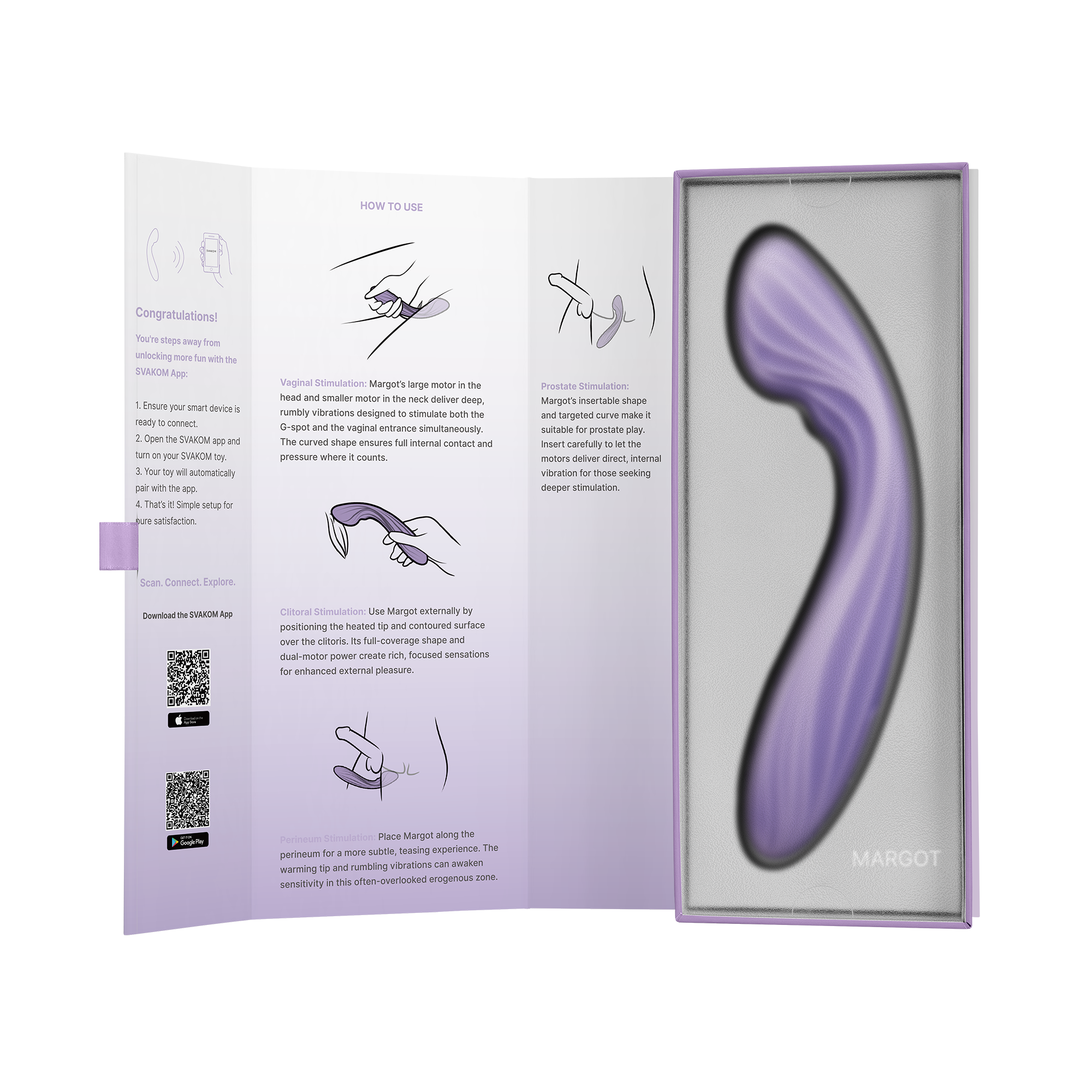 SVAKOM Margot – Dual-Motor-G-Punkt-Vibrator mit App-Steuerung – Flieder