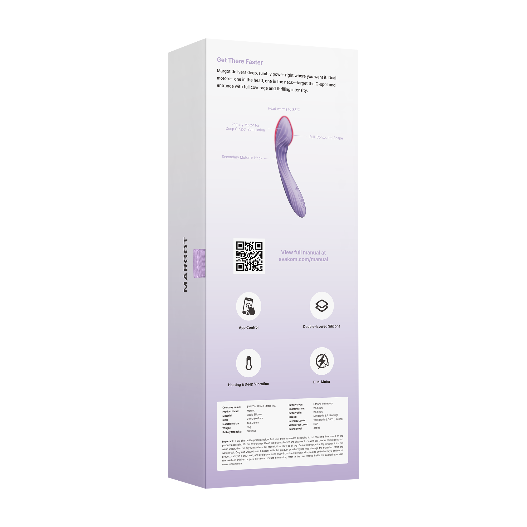 SVAKOM Margot – Dual-Motor-G-Punkt-Vibrator mit App-Steuerung – Flieder