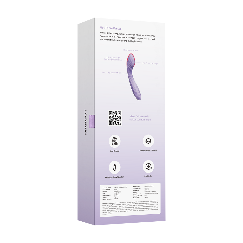 SVAKOM Margot – Dual-Motor-G-Punkt-Vibrator mit App-Steuerung – Flieder