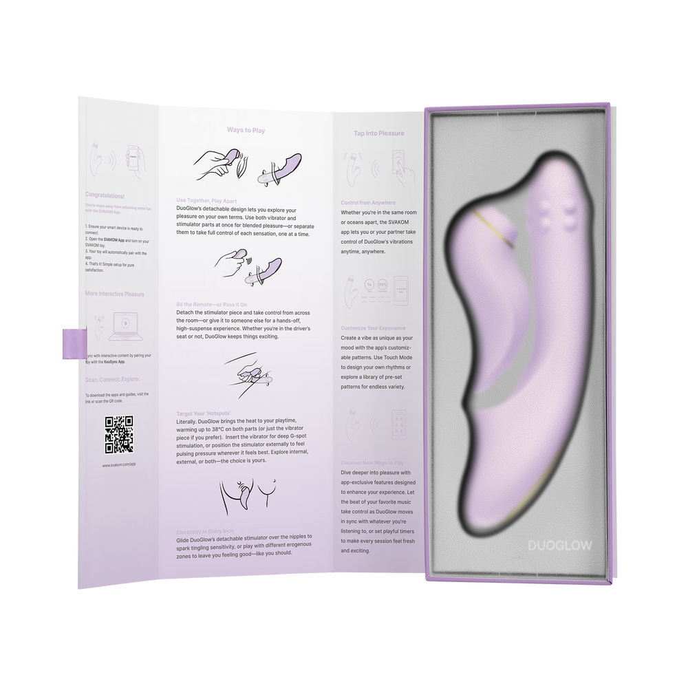 SVAKOM DuoGlow – Thrusting Perlenvibrator mit Pulsating Stimulator – Lila