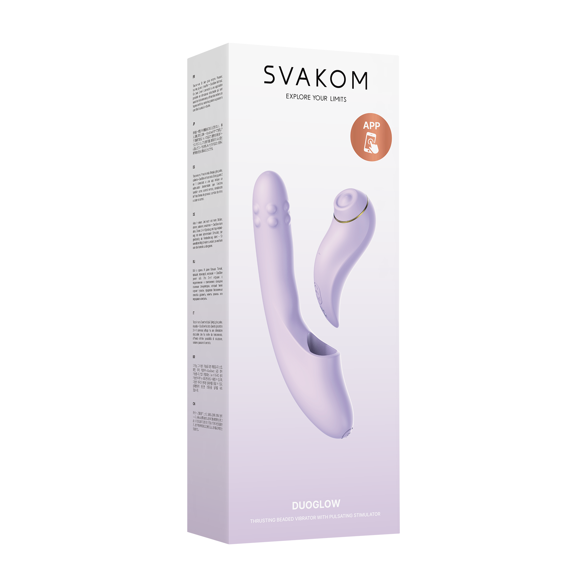 SVAKOM DuoGlow – Thrusting Perlenvibrator mit Pulsating Stimulator – Lila