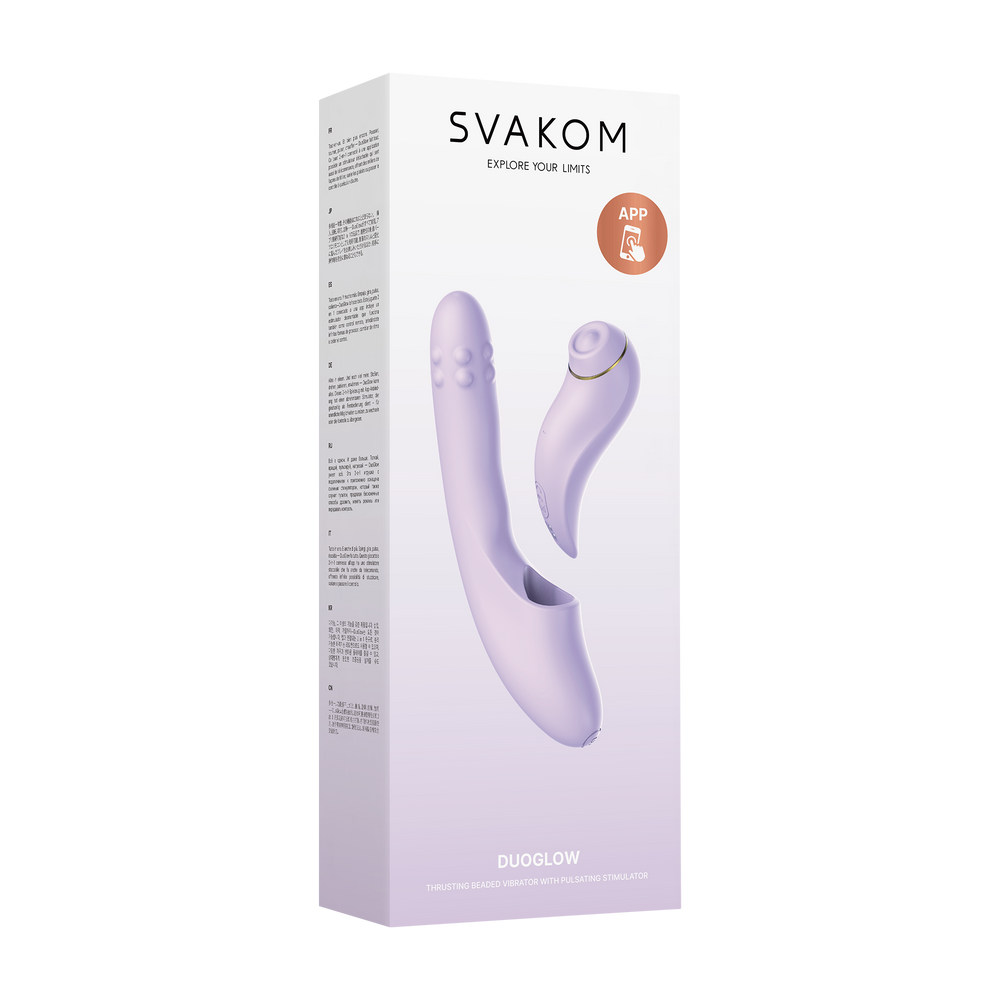 SVAKOM DuoGlow – Thrusting Perlenvibrator mit Pulsating Stimulator – Lila