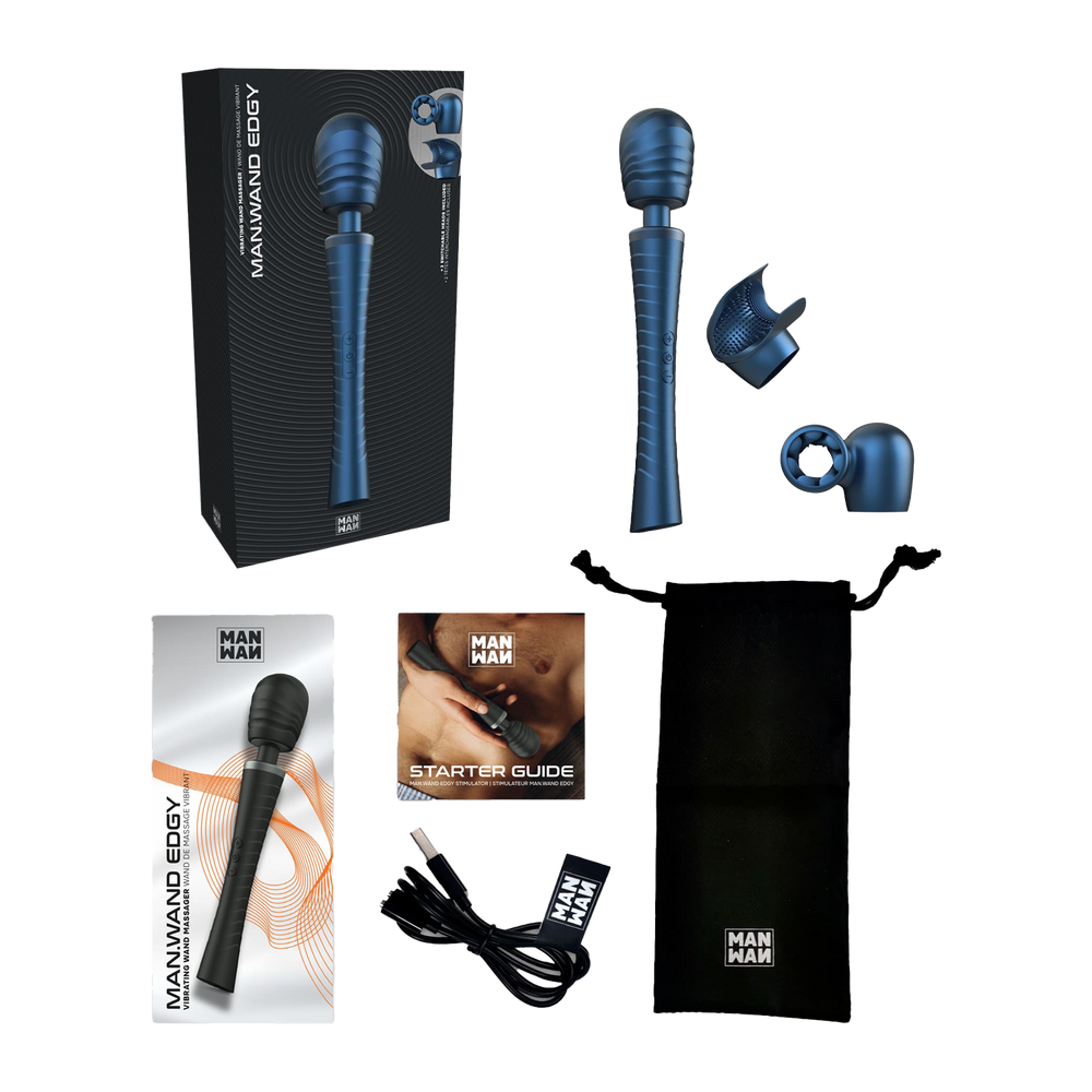 MANWAN - Man.Wand Edgy - Zauberstab-Vibrator - Stellar Blue