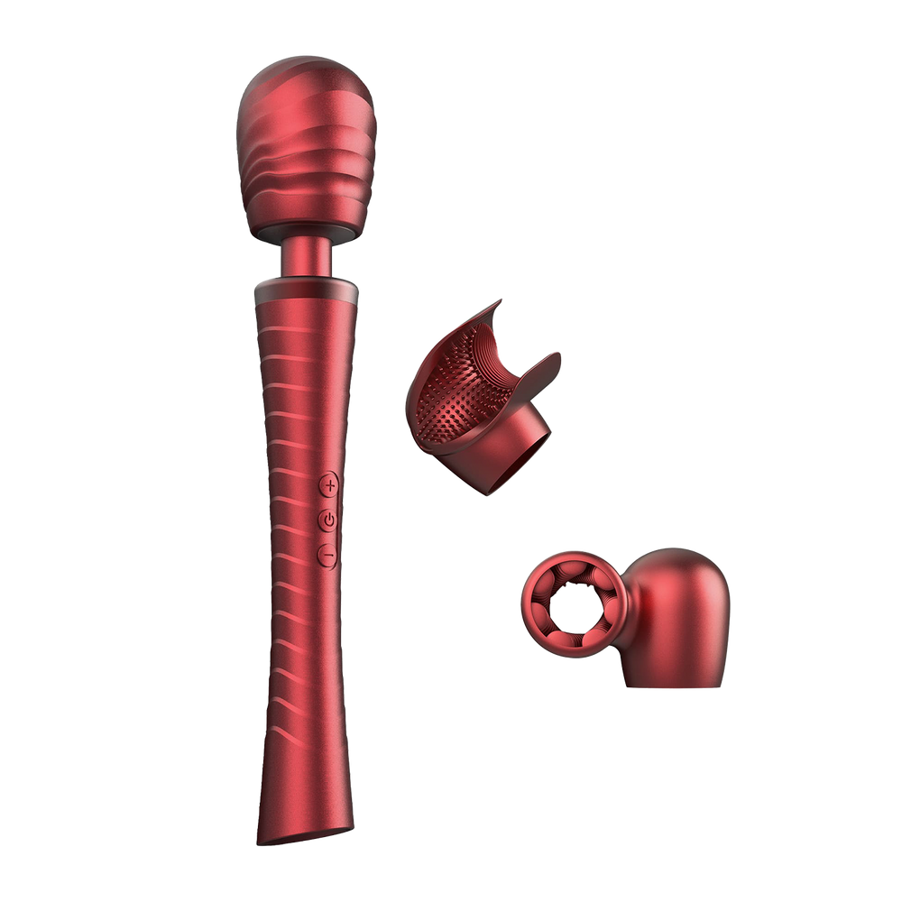 3: MANWAN - Man.Wand Edgy - Zauberstab-Vibrator - Red Velvet