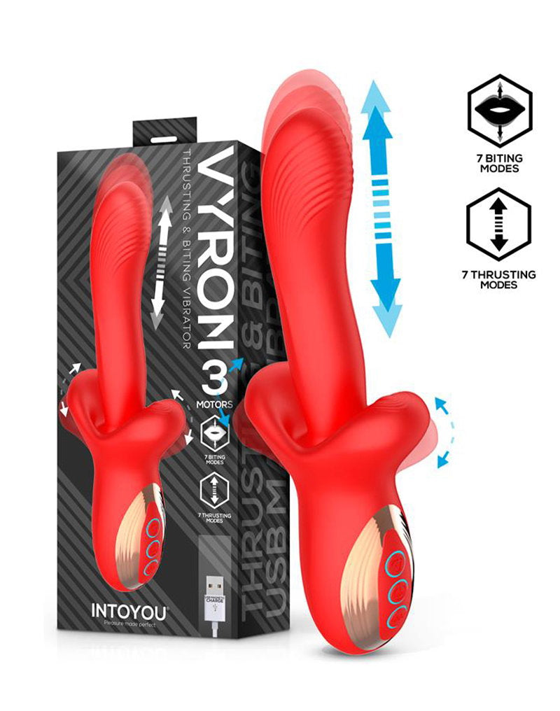 IY - Vyron - Stoß- und Beißvibrator - Rot