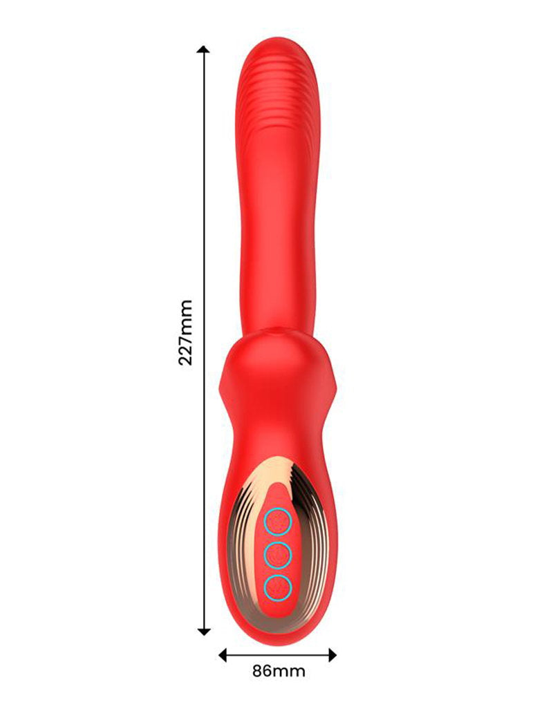 7: IY - Vyron - Stoß- und Beißvibrator - Rot