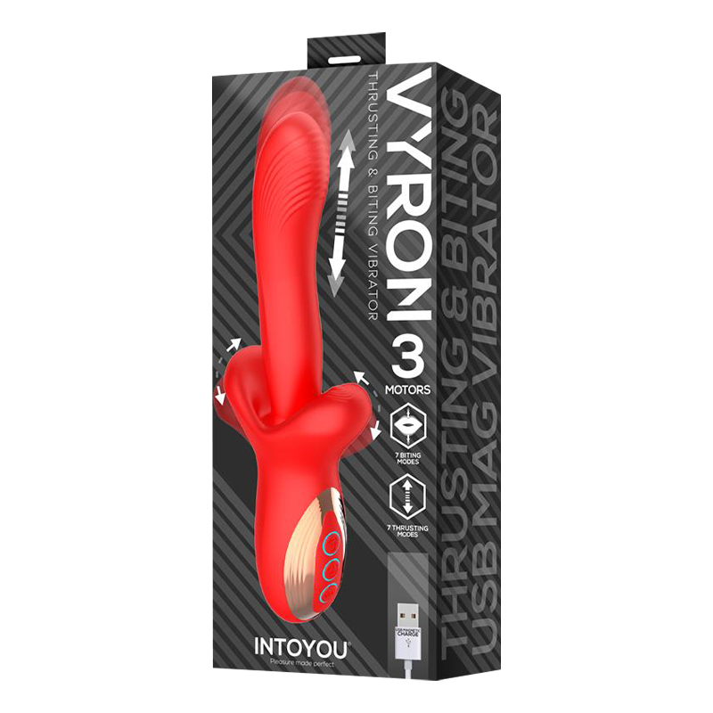 IY - Vyron - Stoß- und Beißvibrator - Rot