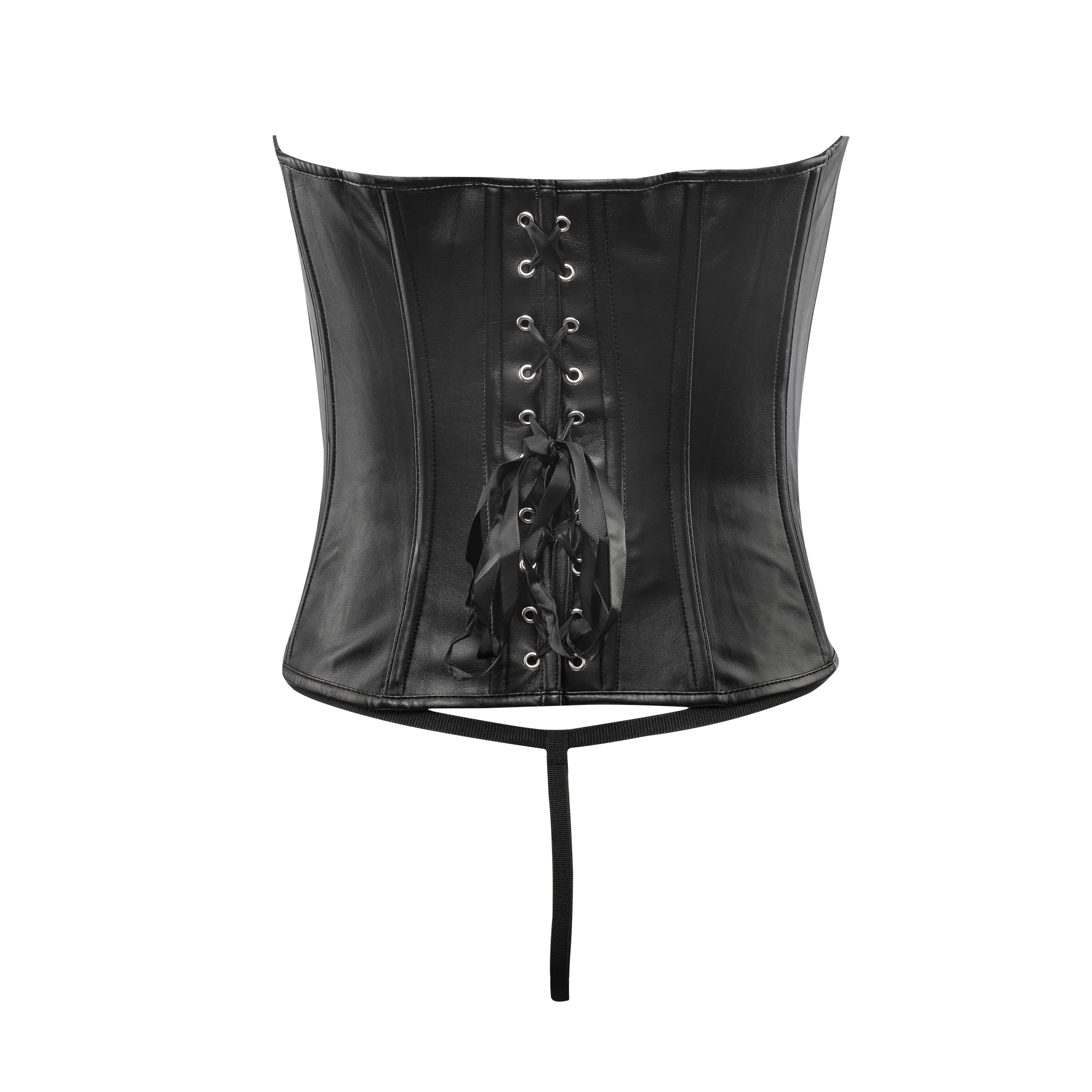 Amorable by Rimba – Korsett mit Reißverschluss – Schwarz, Silber