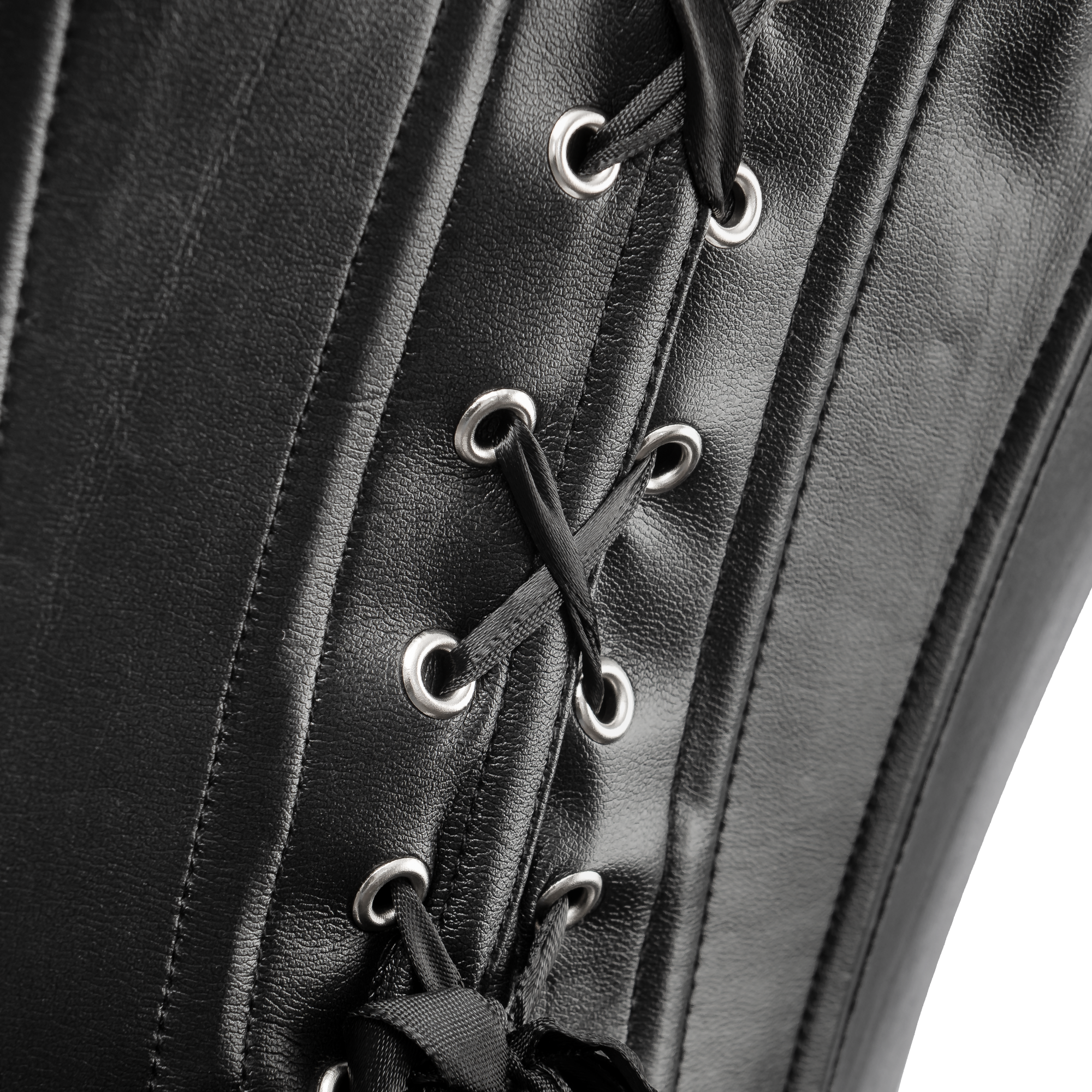 9: Amorable by Rimba – Korsett mit Reißverschluss – Schwarz, Silber